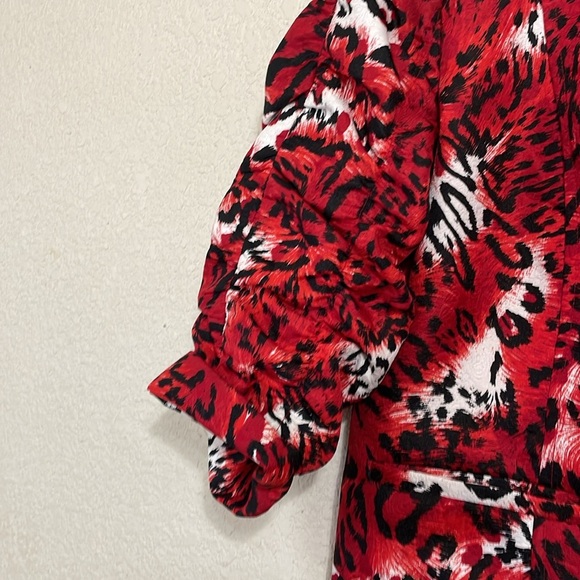 TONI MORGAN ANIMAL PRINT BLAZER - Picture 3 of 10